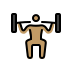 person lifting weights, medium skin tone